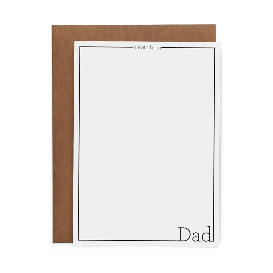 A Note from Dad Flat Cards