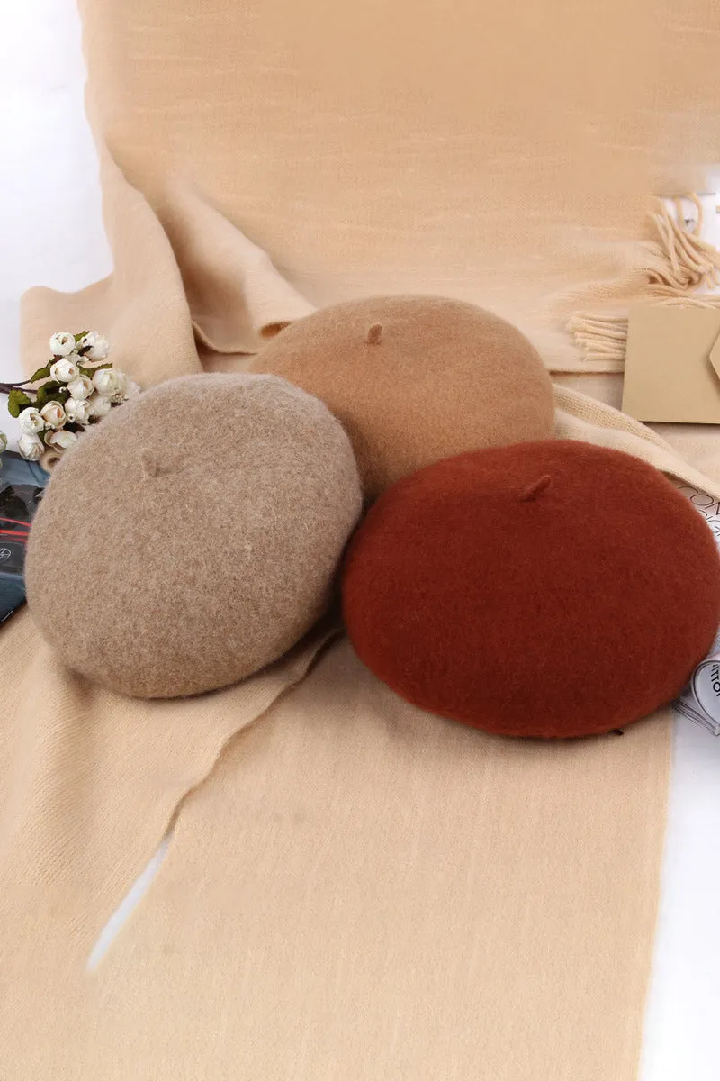 ADJUSTED PLAIN BERET CAP