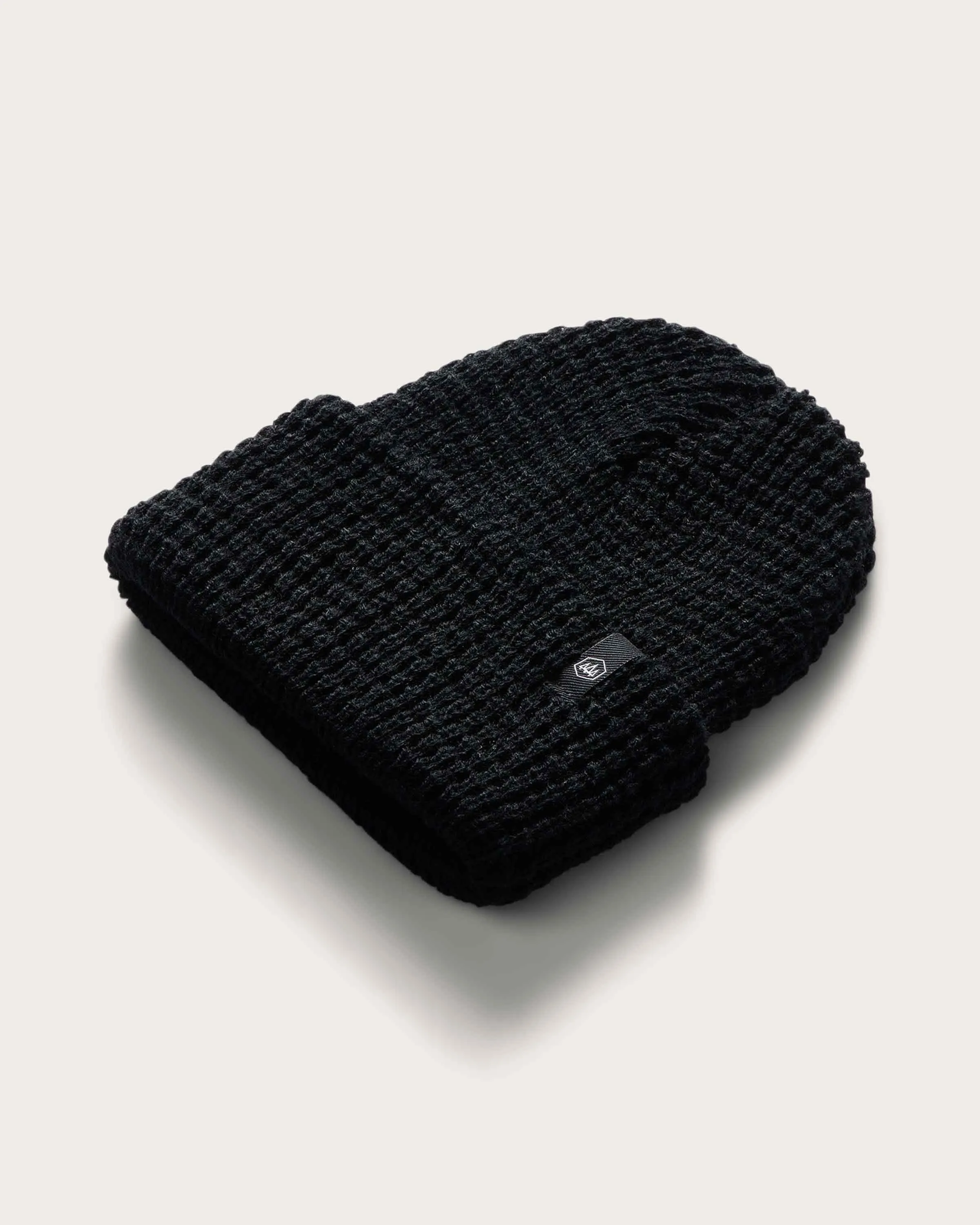 Baby Ranger Beanie in Black Waffle