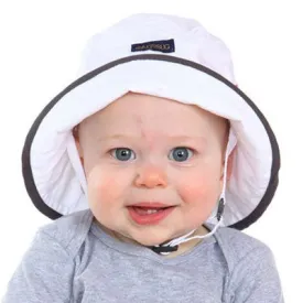 Baby Sun Hat, in 2 sizes, white and black design