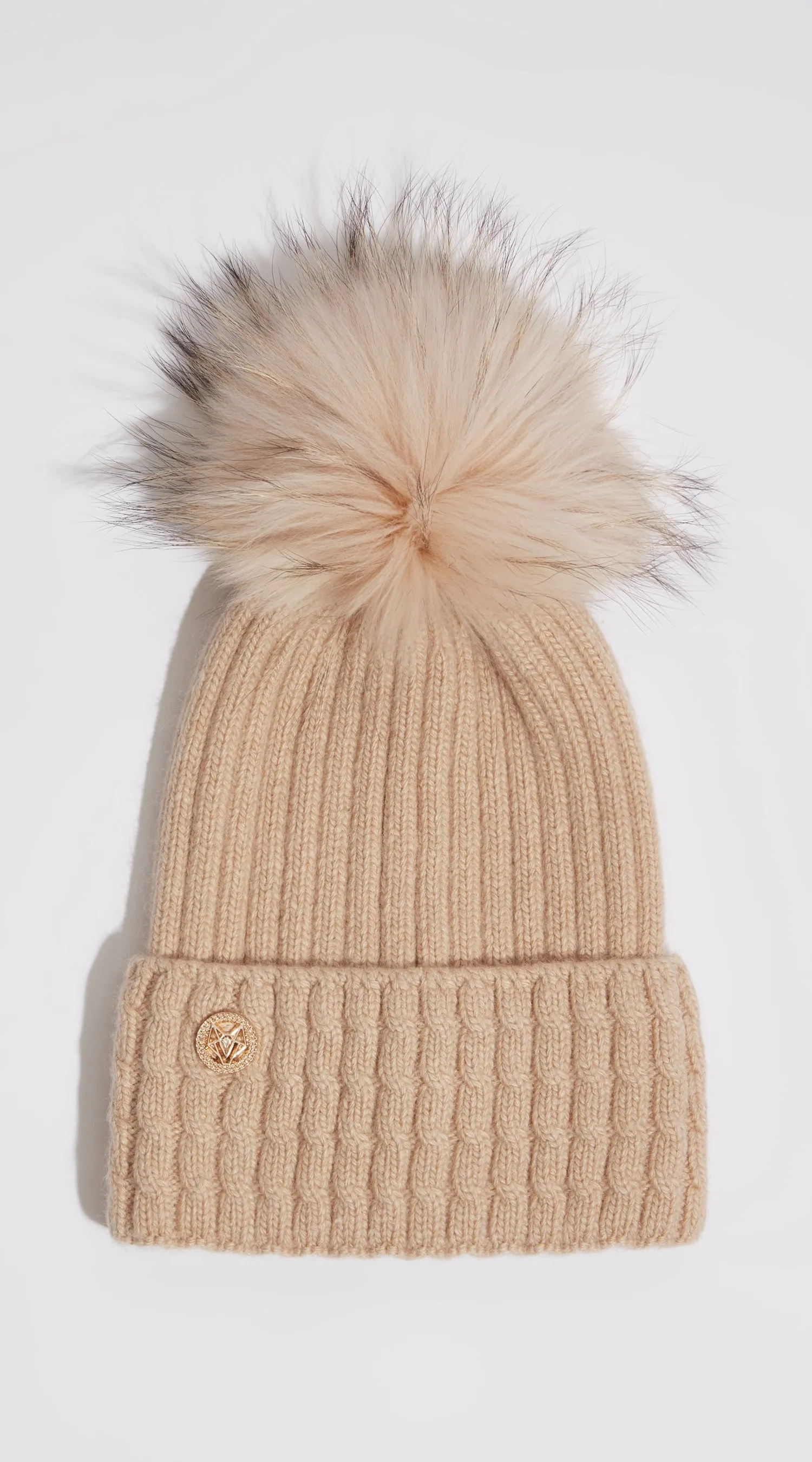 Boston Pom Pom Hat - Beige