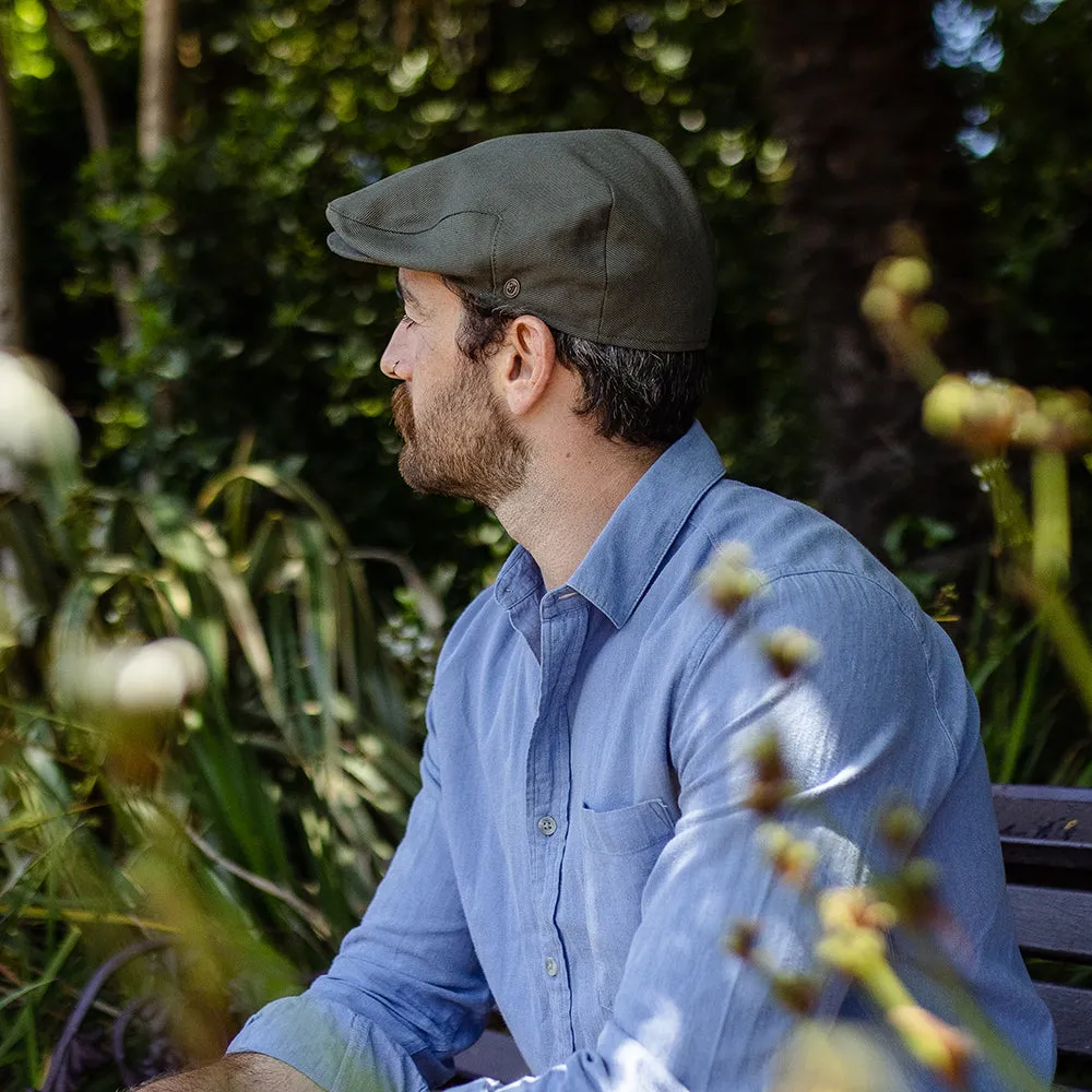 Brushed Cotton Flat Cap Olive Wholesale Pack