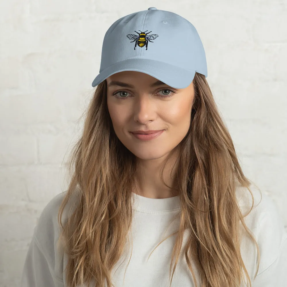 Buzzworthy Chic Cute Bee Embroidered Dad Hat, lioness-love