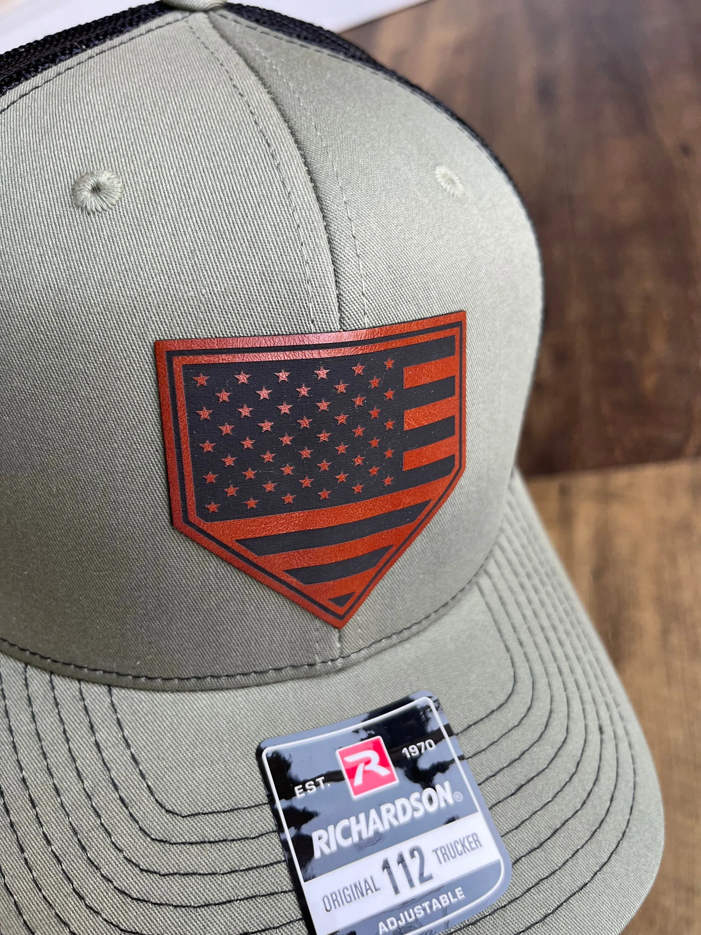 Christmas gift hat for dad | Baseball diamond hat | Baseball American flag hat | baseball hat for dad | Richardson 112 hat