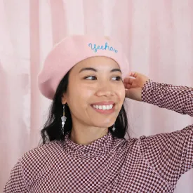 Custom Beret with Personalized Chainstitch Embroidery