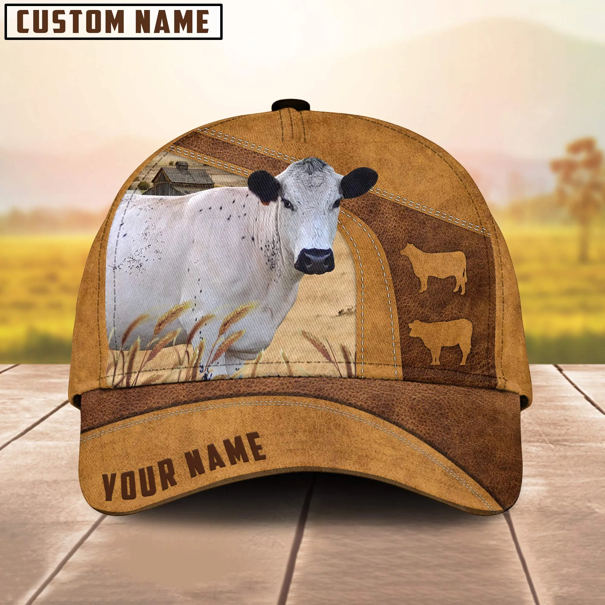 Custom Name British White Park Cattle Cap, Cattle Hat, Farm Baseball Hat, Cap Hat For Farmer Farm Lover