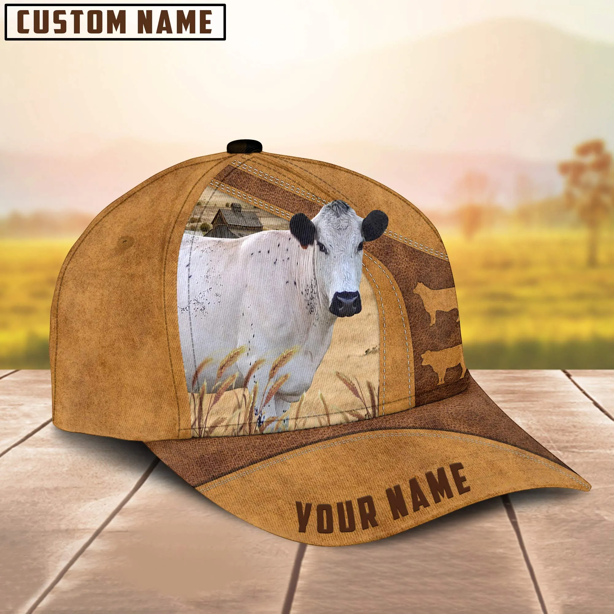 Custom Name British White Park Cattle Cap, Cattle Hat, Farm Baseball Hat, Cap Hat For Farmer Farm Lover