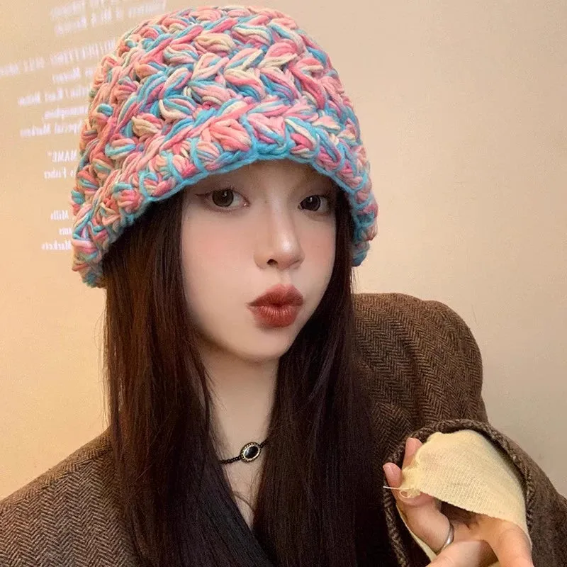 Cute Star Knitted Bucket Hat