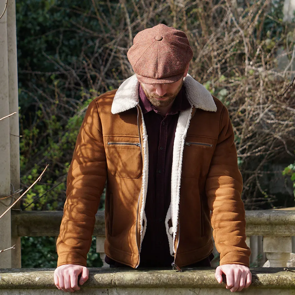 Donegal Tweed Hillcourt Newsboy Cap - Autumn