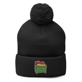 Dumpster Fire Pom-Pom Beanie