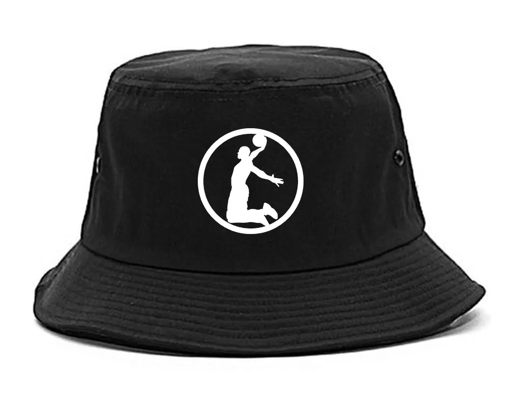 Dunk Basketball Player Circle Chest Mens Bucket Hat