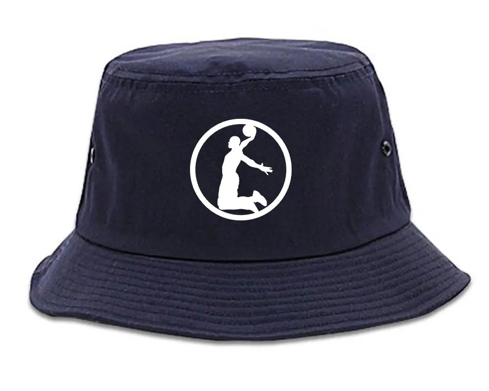 Dunk Basketball Player Circle Chest Mens Bucket Hat