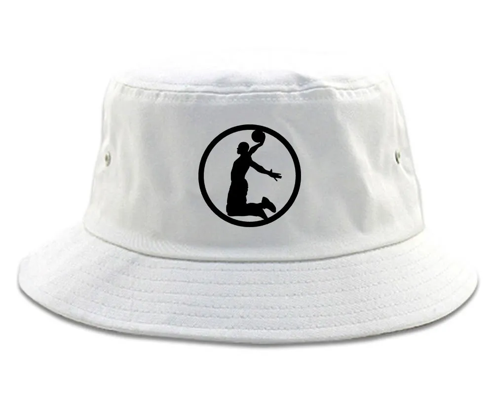 Dunk Basketball Player Circle Chest Mens Bucket Hat