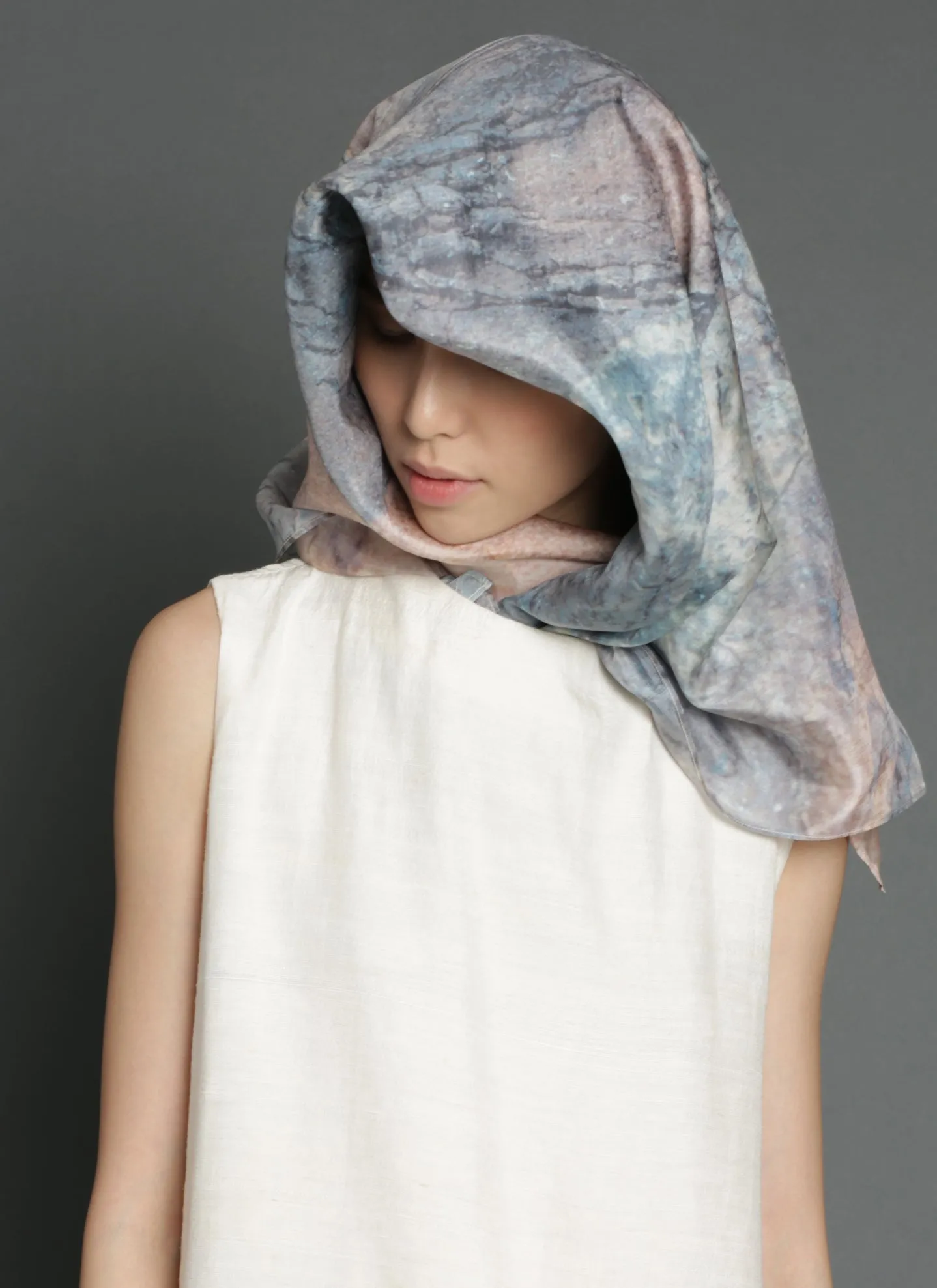 Eel Printed Printed Silk Scarf - Khaya Print