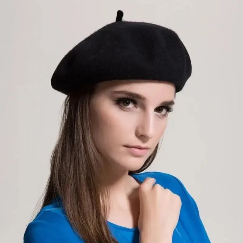 French Hat Beret with Classic Wool