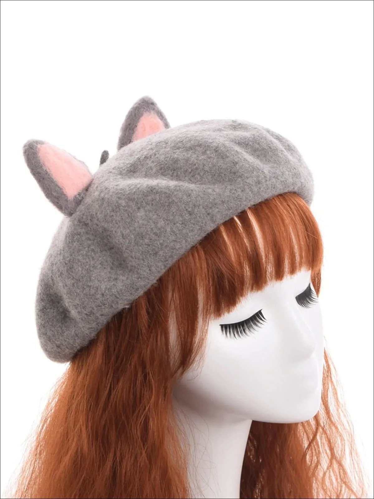 Girls Fall Wool Cat Ear Beret