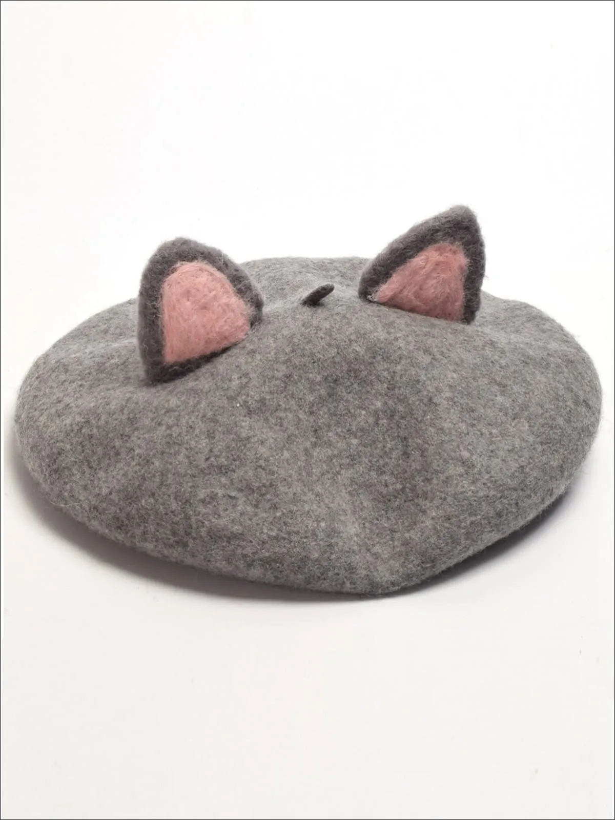 Girls Fall Wool Cat Ear Beret