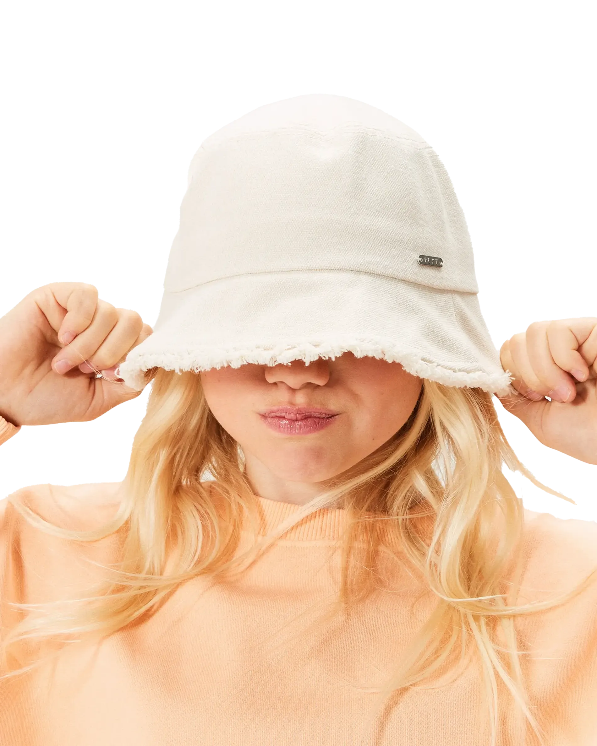 Girls Victim Of Love Bucket Hat in Tapioca