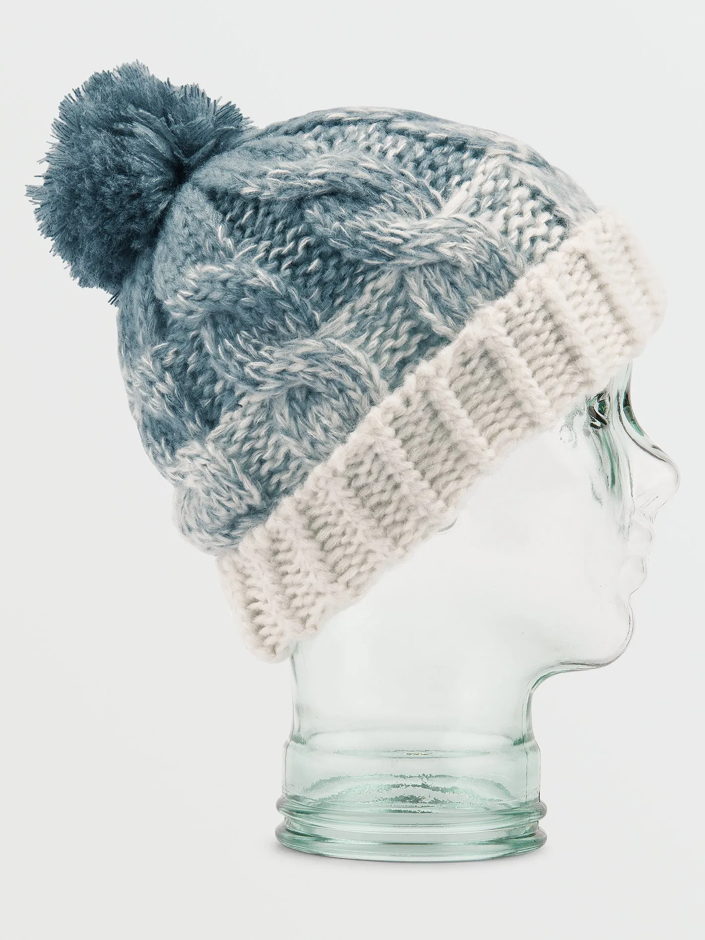 Gradient Hand Knit Beanie - Ice Green