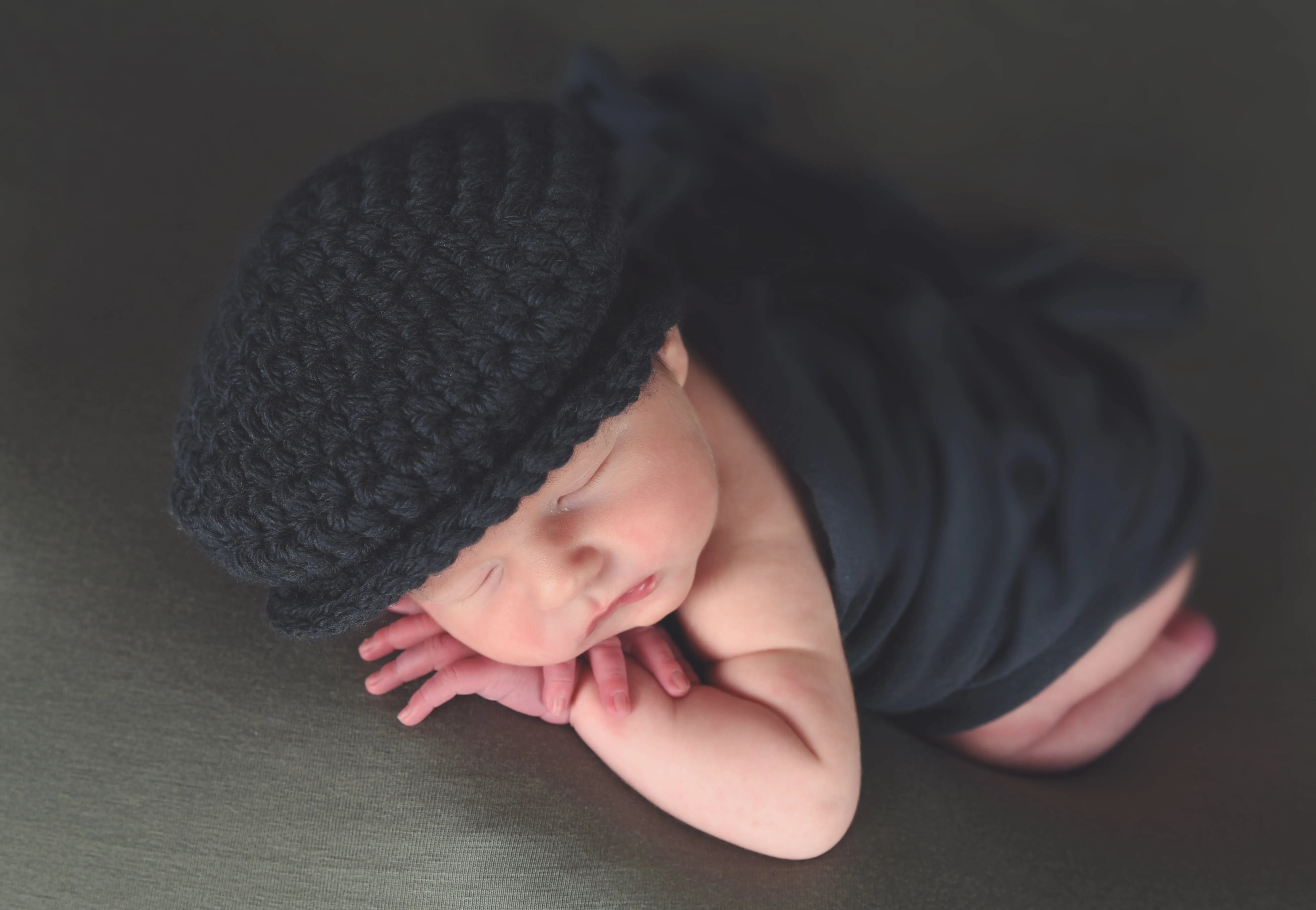 Graphite gray Irish wool newsboy hat