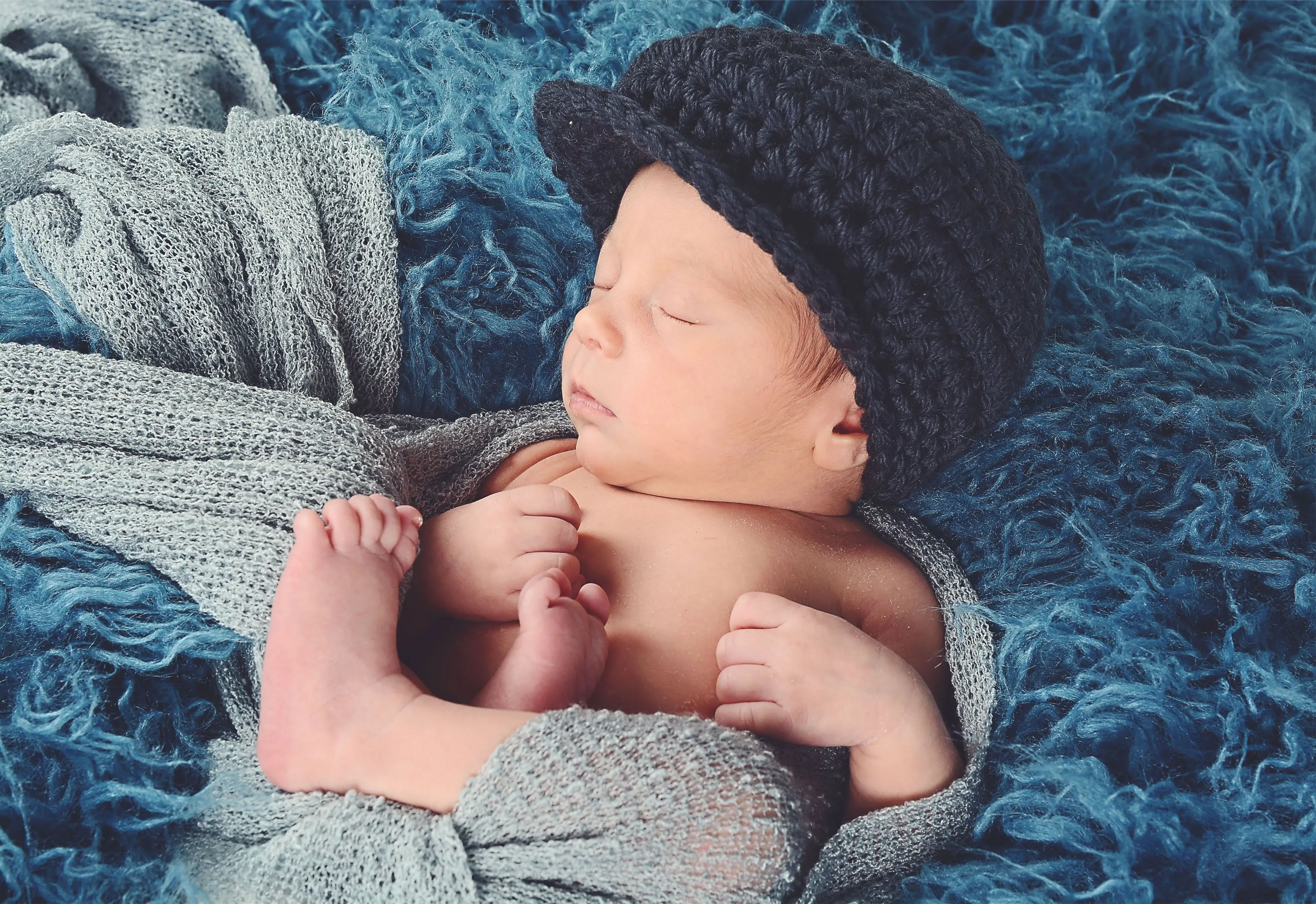 Graphite gray Irish wool newsboy hat