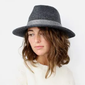 Grey Fedora Winter Hat With Sparkles