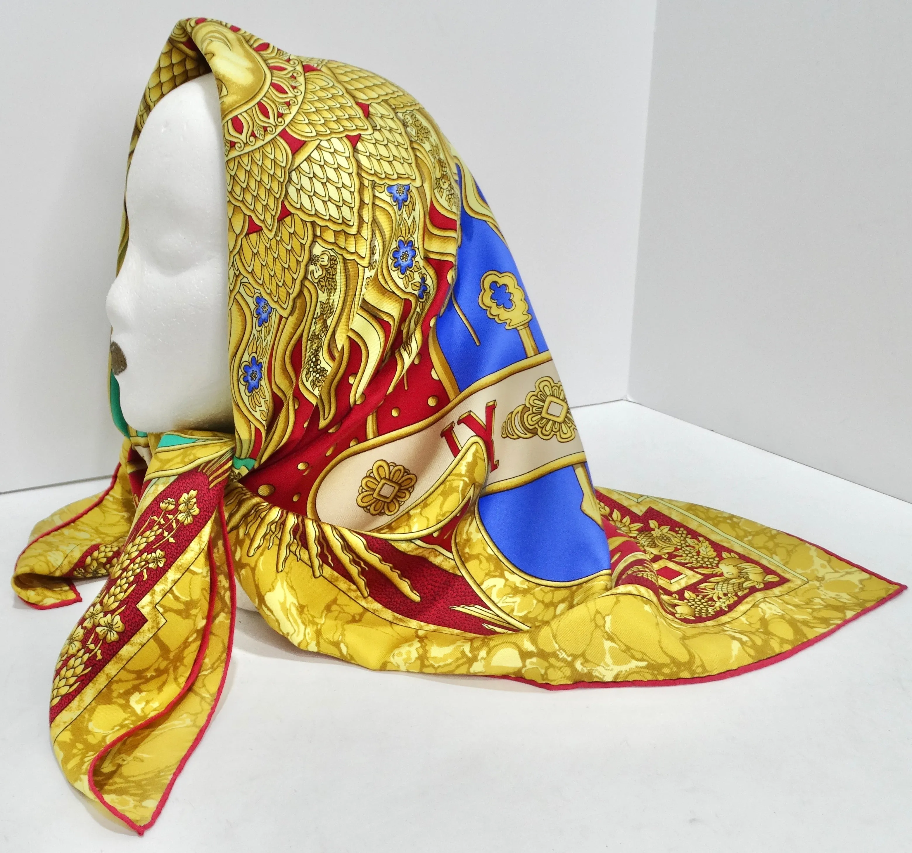 Hermes 1990s Carpe Diem Silk Scarf