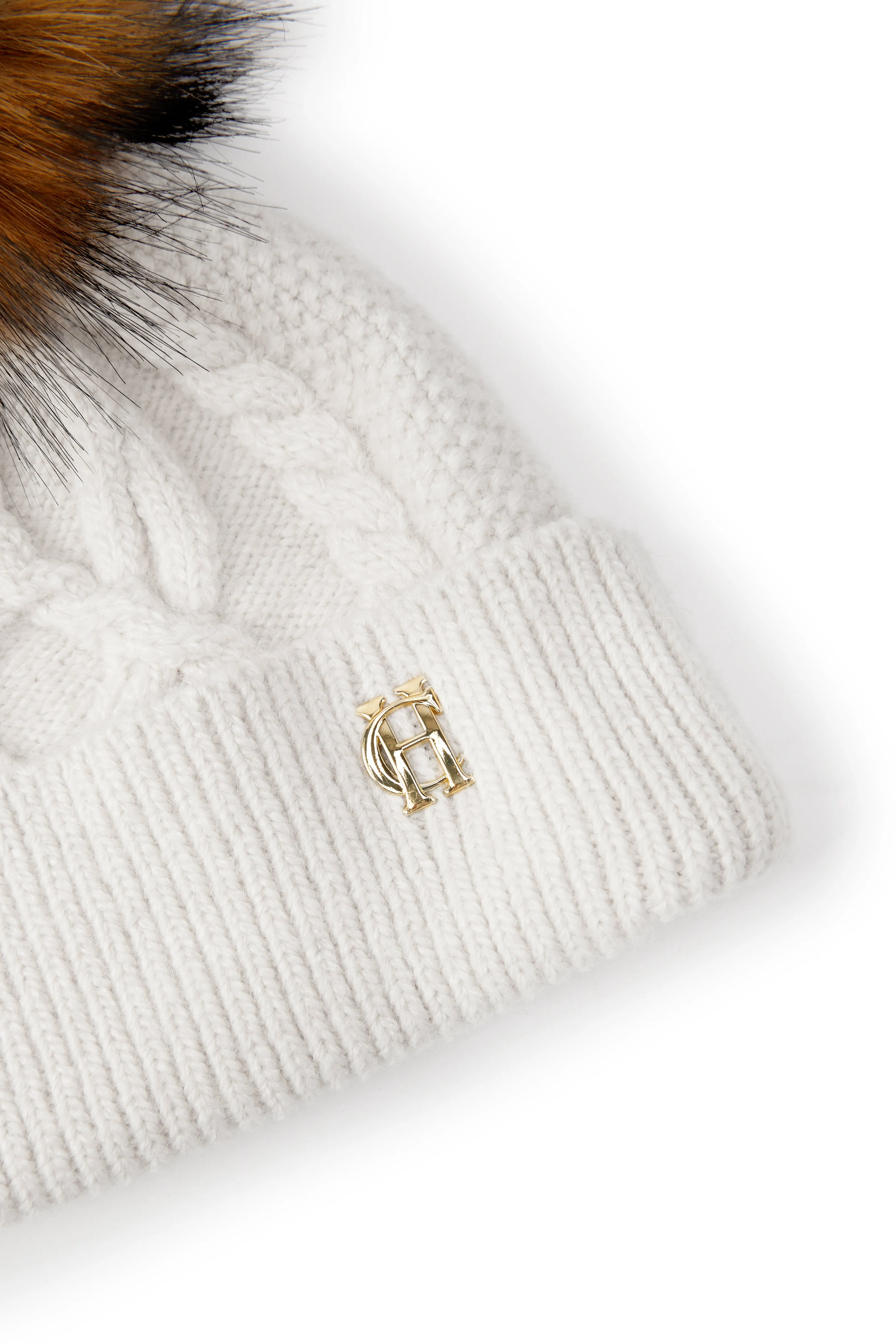 Holland Cooper Cortina Ladies Bobble Hat in Oatmeal