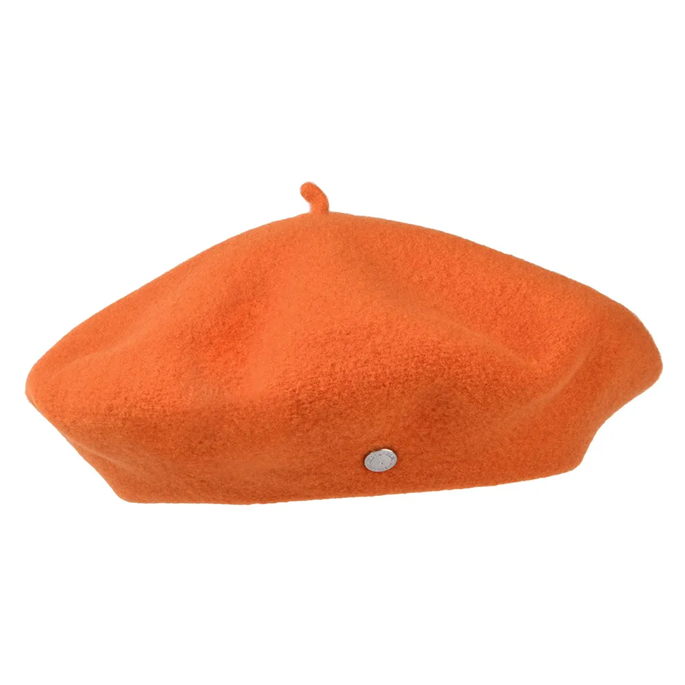 Héritage par Laulhère Hats Authentique Merino Wool Beret - Dark Orange