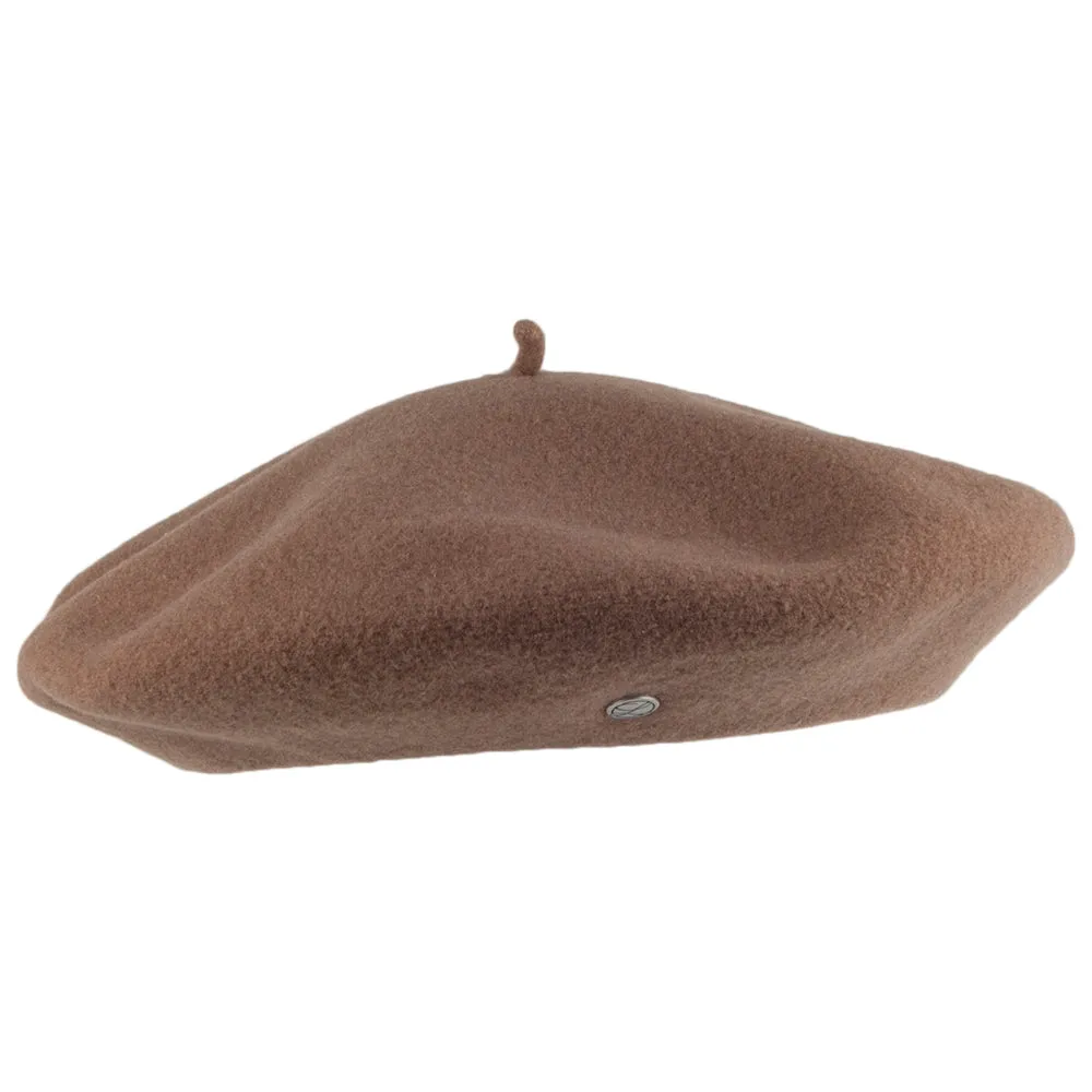 Héritage par Laulhère Hats Authentique Merino Wool Beret - Light Brown