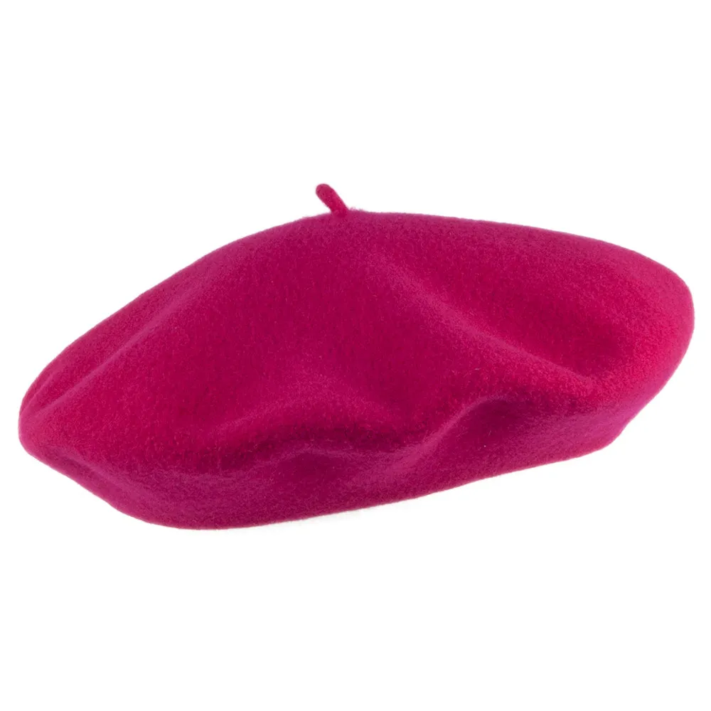 Héritage par Laulhère Hats Authentique Merino Wool Beret - Sangria