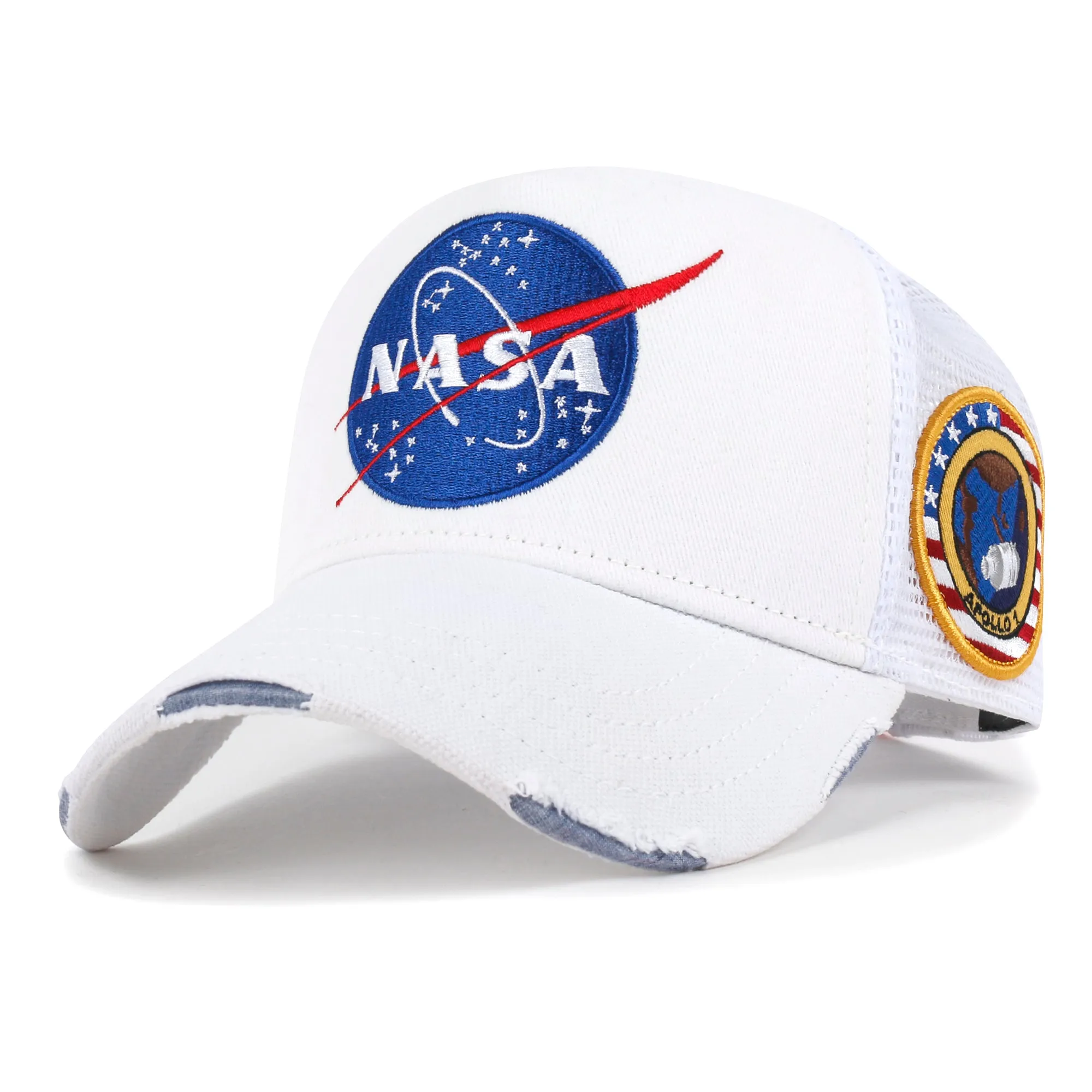 ililily PREMIUM NASA Meatball Logo Embroidery Baseball Cap Apollo 1 Patch Hat M/XL