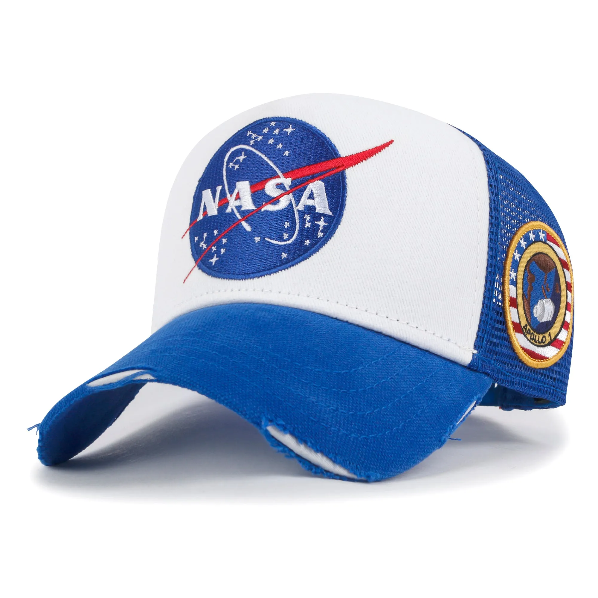 ililily PREMIUM NASA Meatball Logo Embroidery Baseball Cap Apollo 1 Patch Hat M/XL