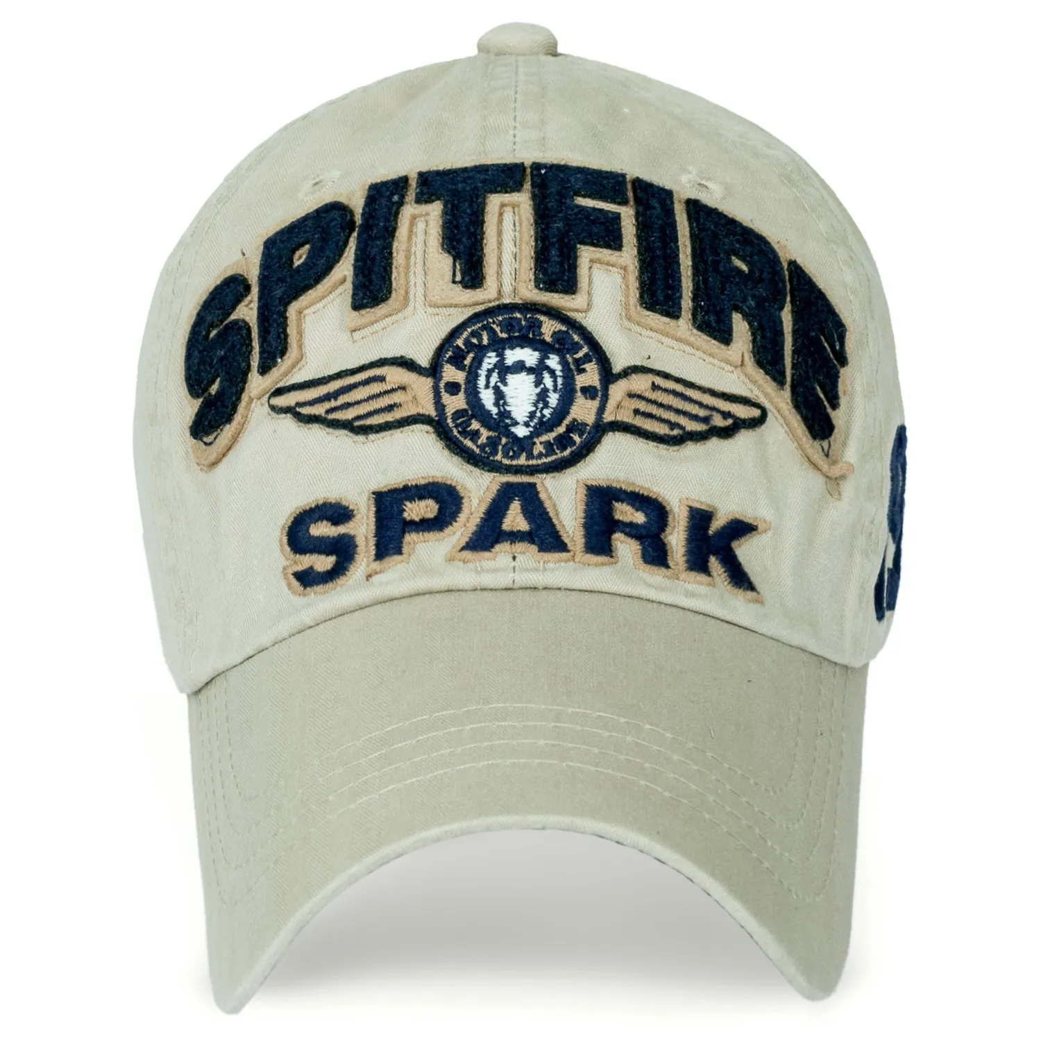 ililily Spitfire Patch Baseball Cap Washed Cotton Casual Adjustable Trucker Hat