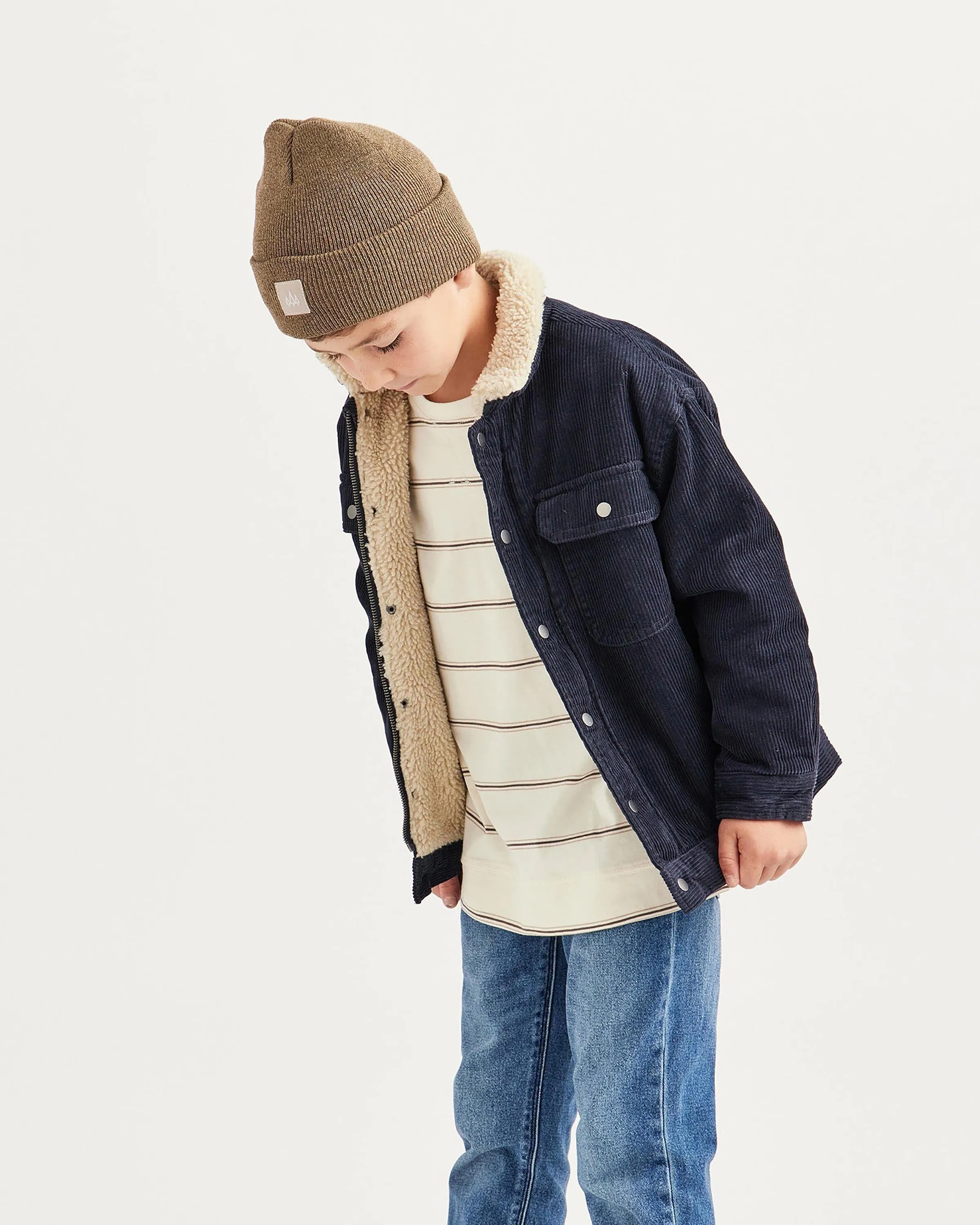 Kids Beacon Beanie in Brown Marled