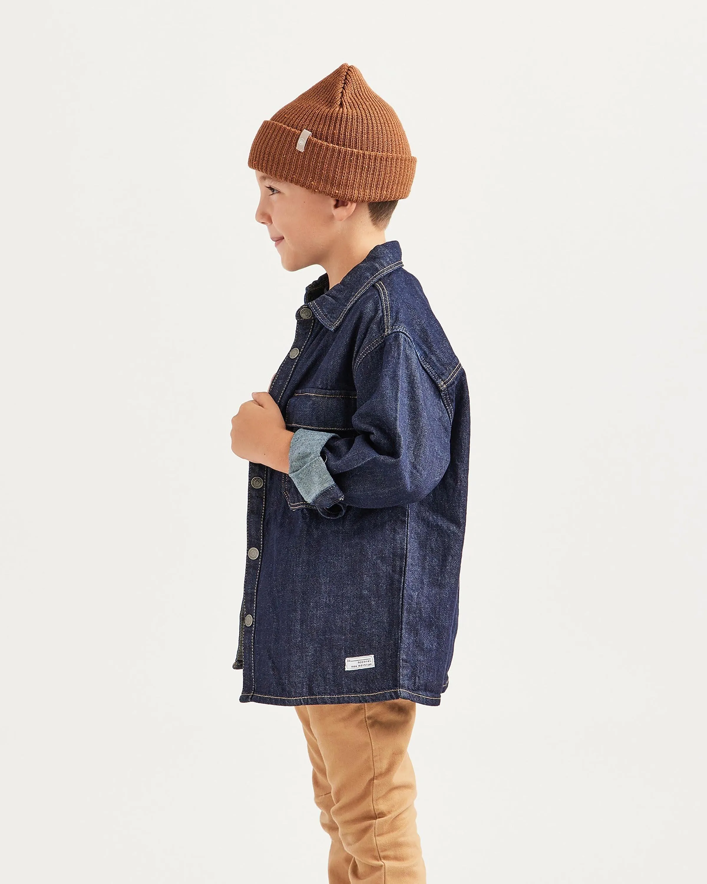 Kids Ranger Beanie in Camel Fleck