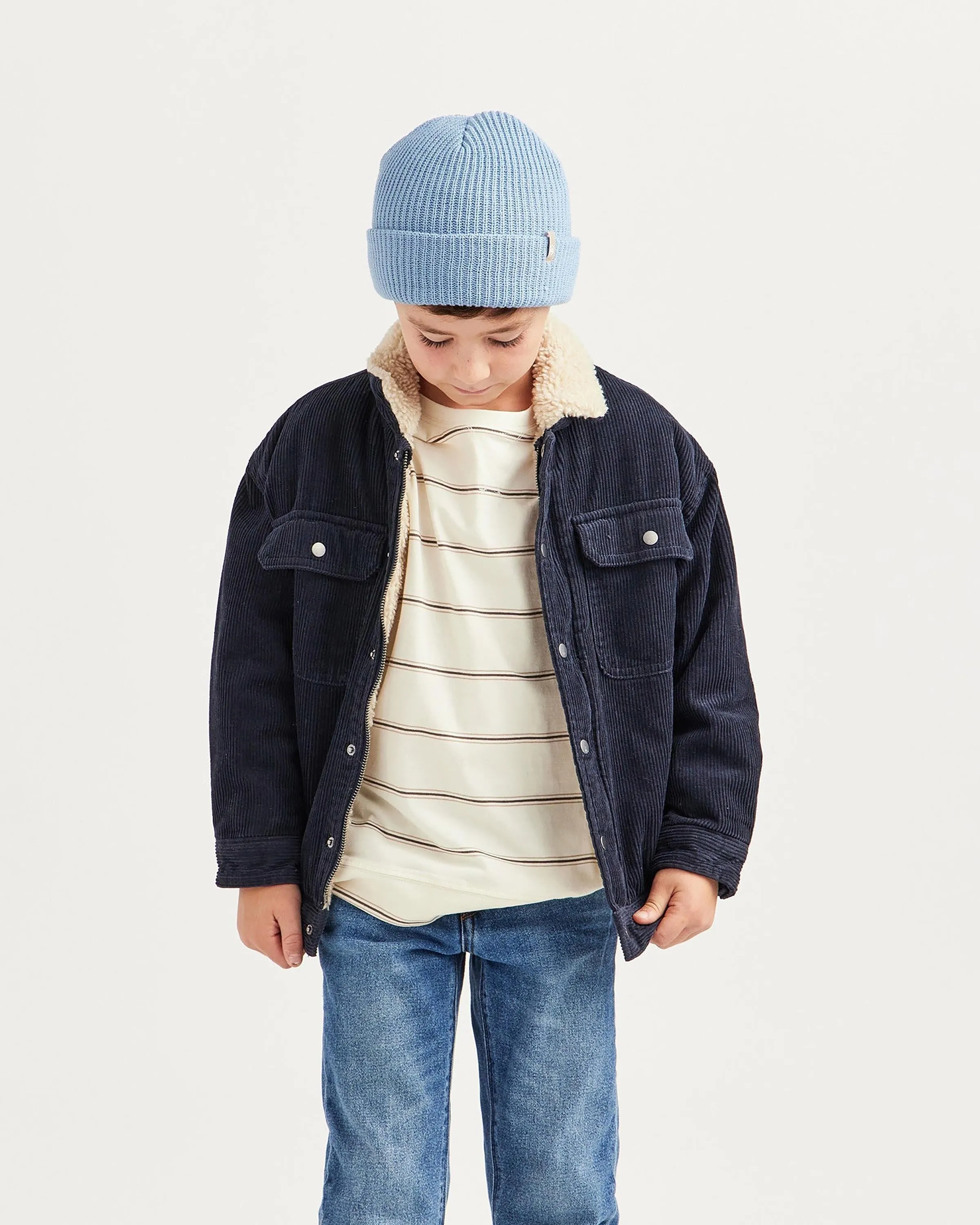 Kids Ranger Beanie in Denim