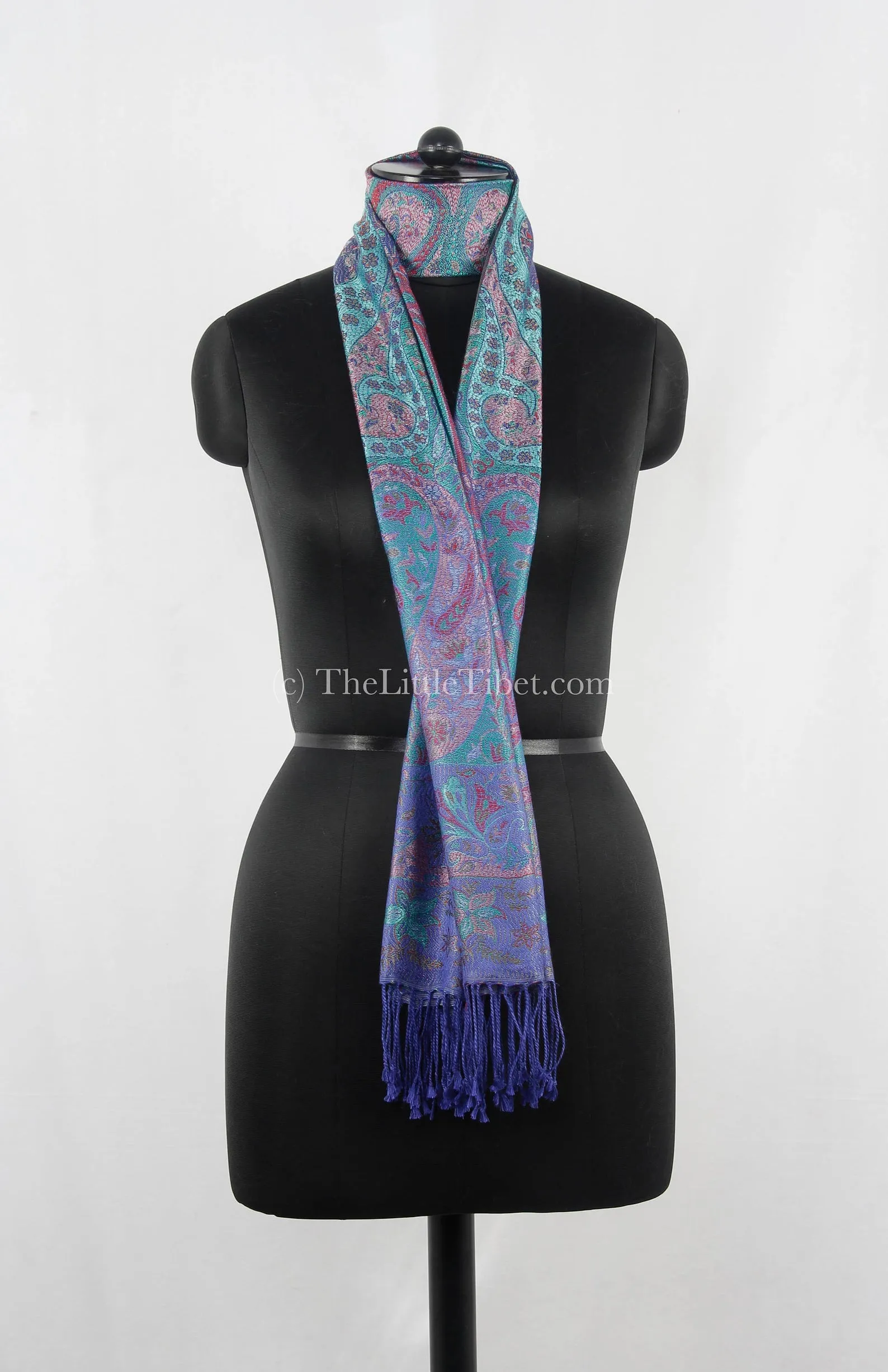 Kristen Purple Silk Scarf - Pure Silk - Gift for Her-MCM/L