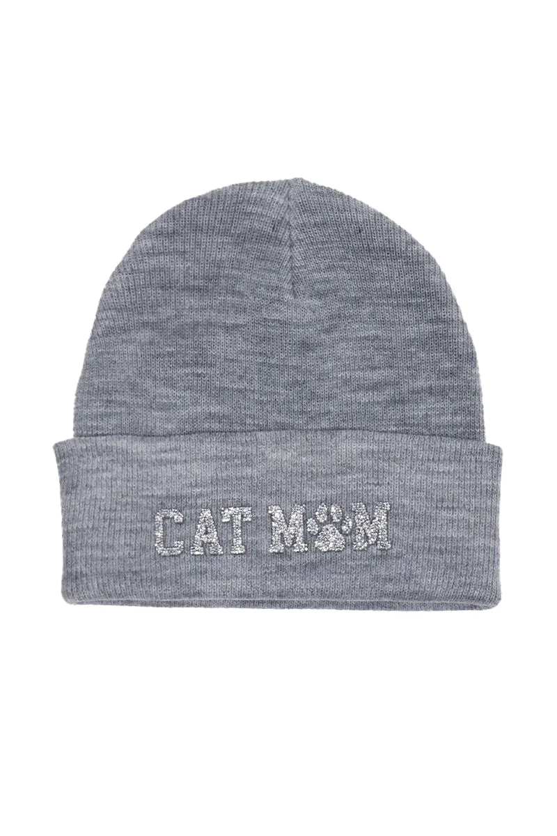 LBB3265 - Bling Cat Mom Beanie