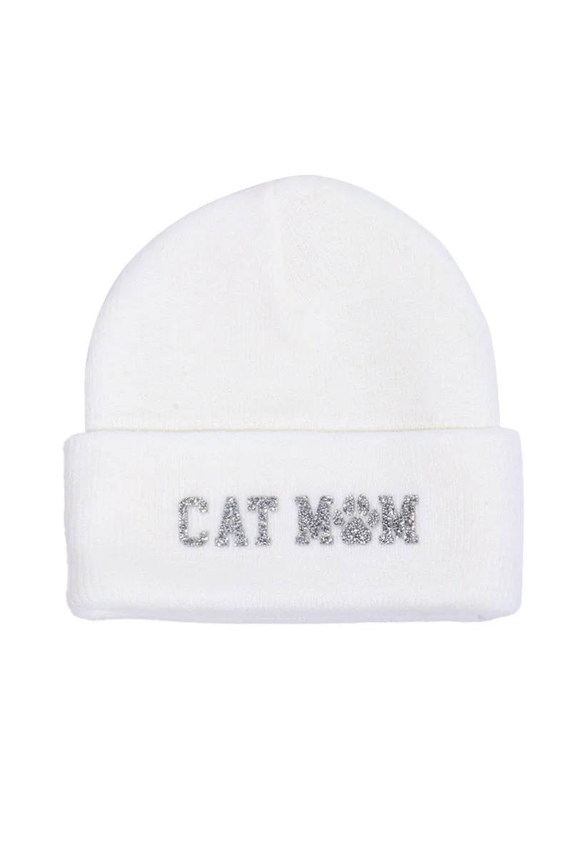 LBB3265 - Bling Cat Mom Beanie