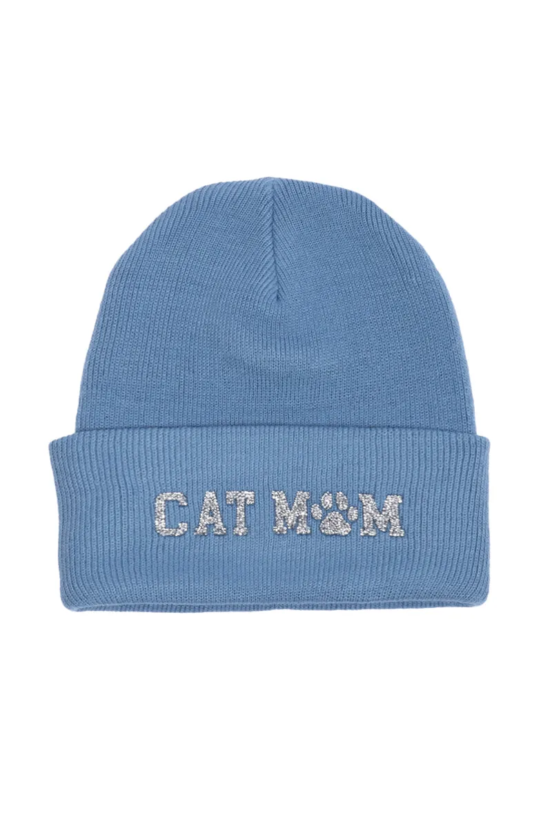 LBB3265 - Bling Cat Mom Beanie