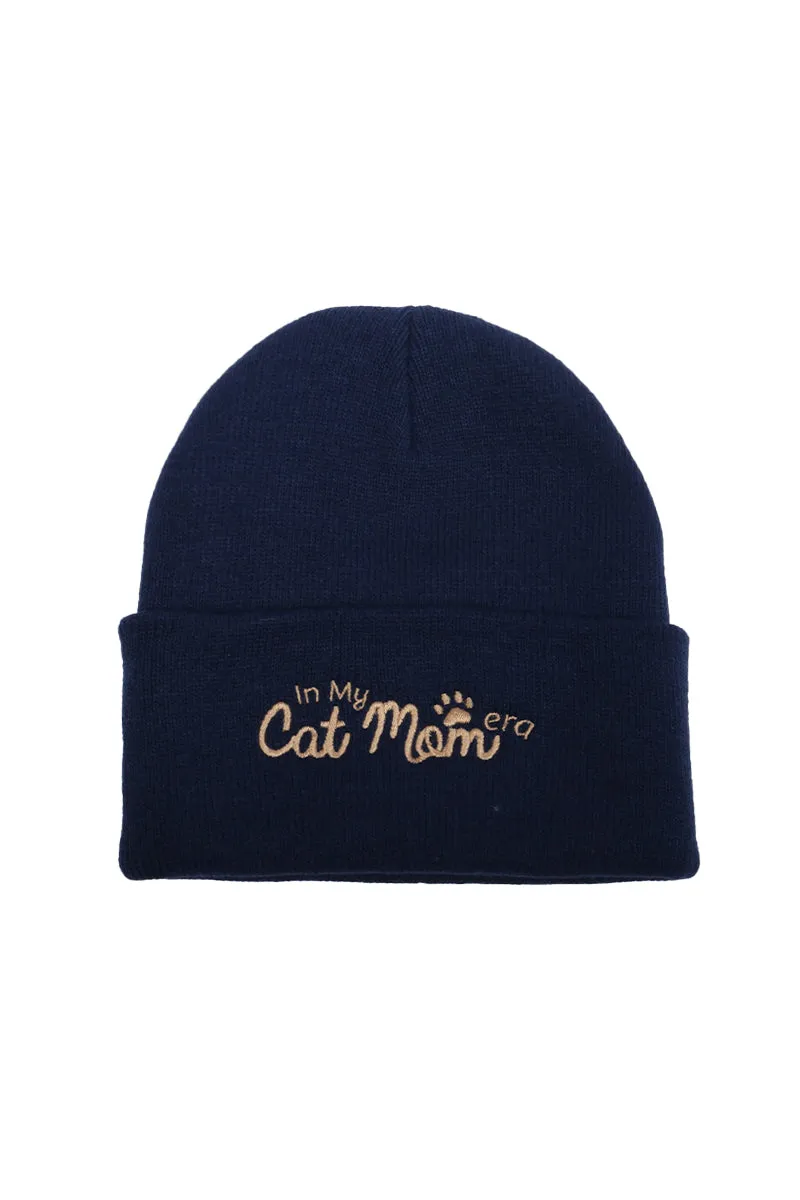 LBB3325 - In My Cat Mom Era Embroidered Beanie