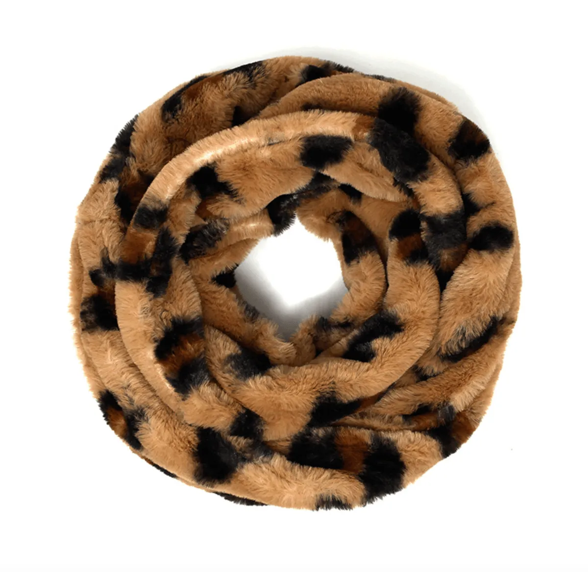 Leopard Faux Fur Infinity Scarf LOF927