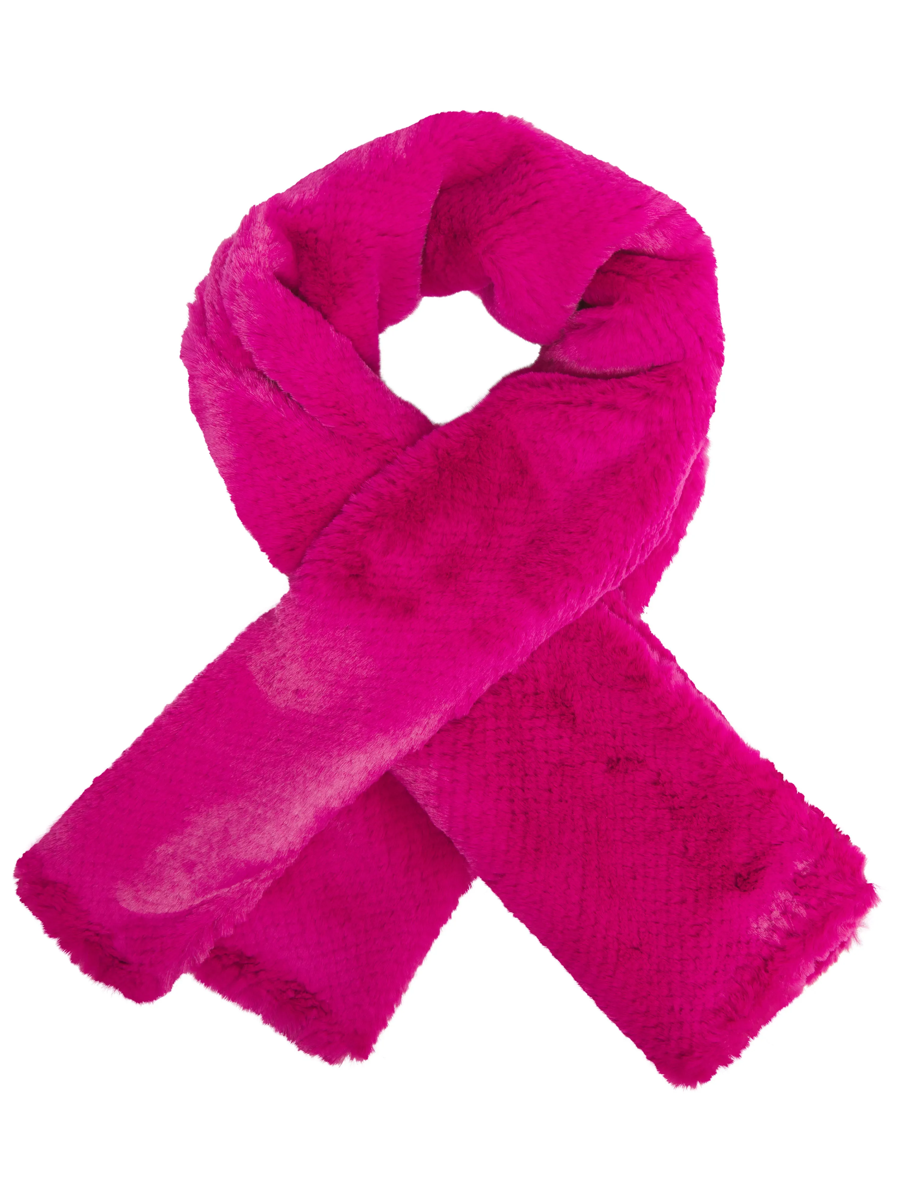 LEXINGTON SLOT THROUGH FAUX FUR SCARF-PINK