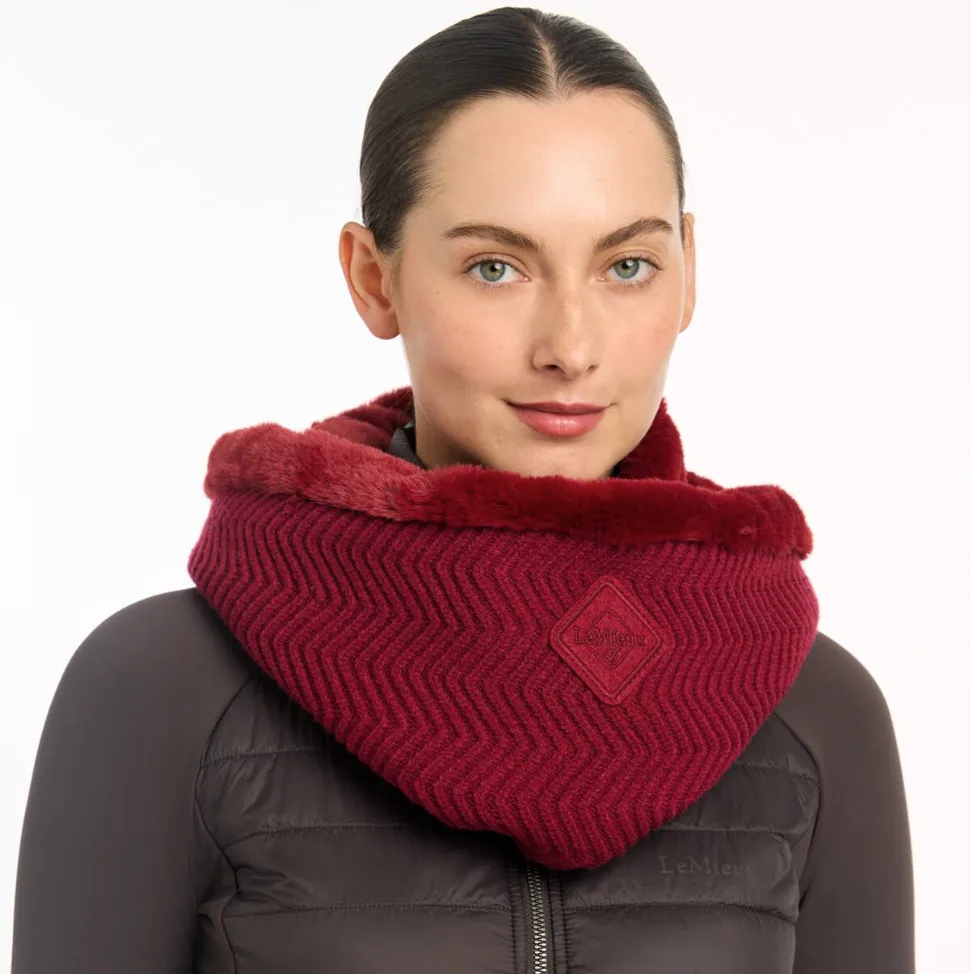 Lila Fur Lined Snood Scarf