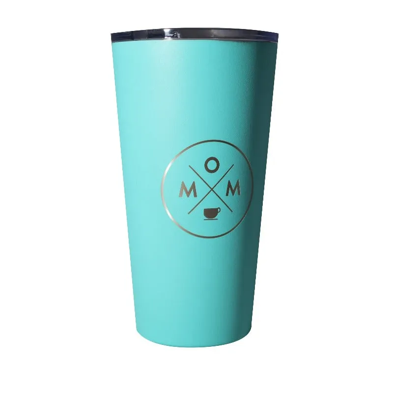 Mom Coffee Insulated 16oz Tumbler (Mint)