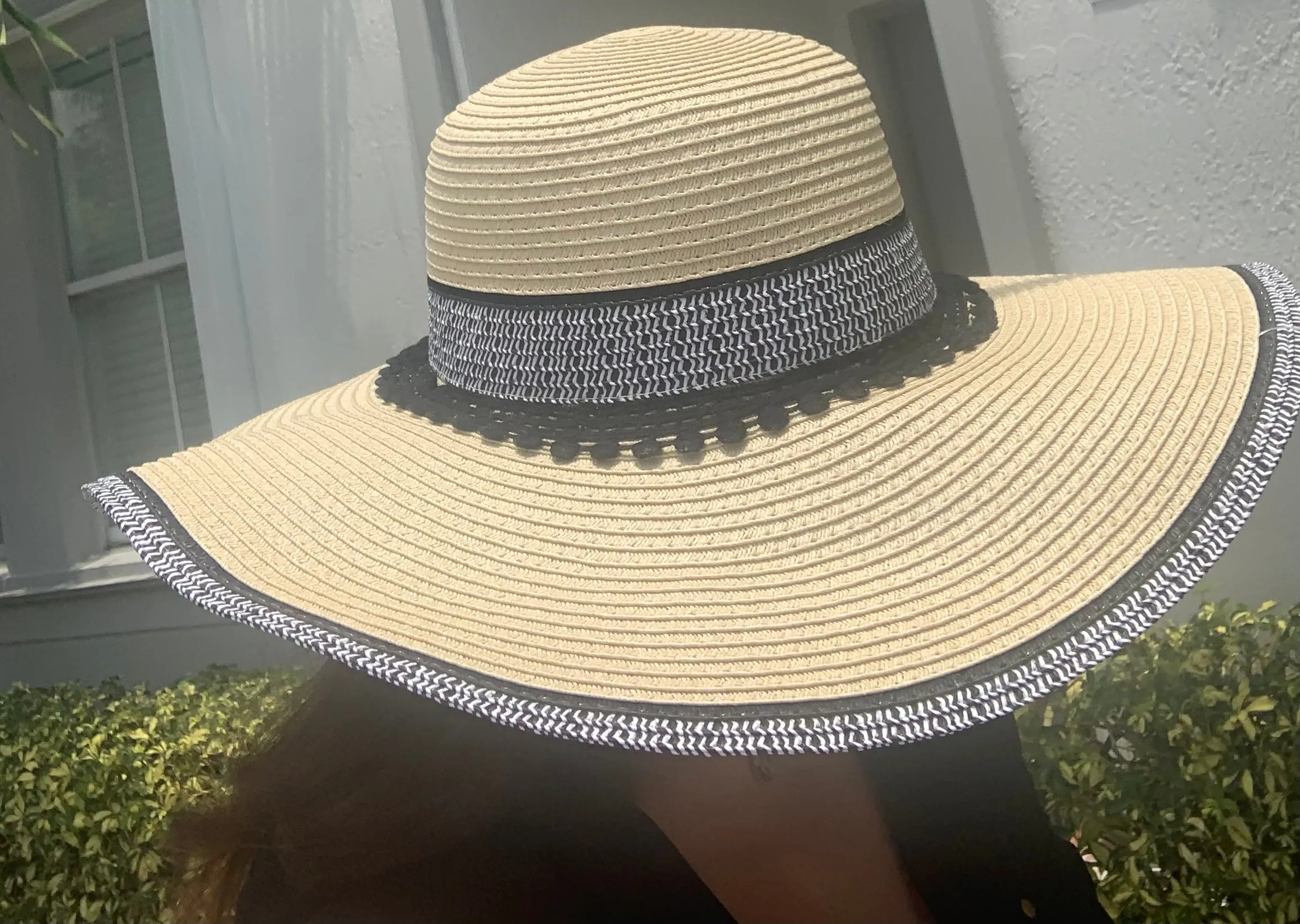 Mykonos Straw Sun Hat Decorated Handmade