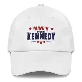 Navy for Kennedy Embroidered Dad Hat