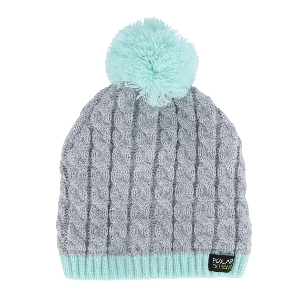 Polar Extreme Kids' Infant Cable Knit Winter Beanie and Mitten Set