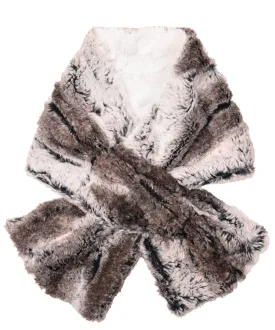 Pull-Thru Scarf -  Luxury Faux fur in Birch